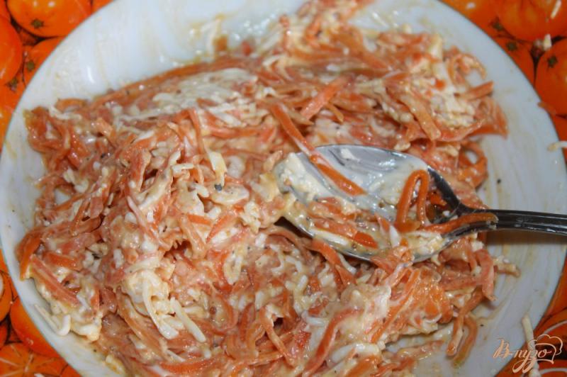 Фото приготовление рецепта: Баклажаны с морковью и плавленым сыром шаг №6