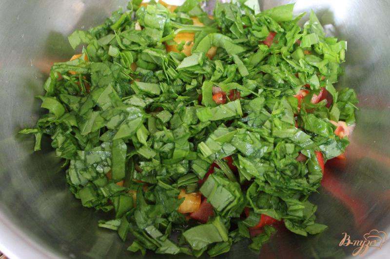 Фото приготовление рецепта: Салат из помидор с моцареллой и перепелиными яйцами шаг №2
