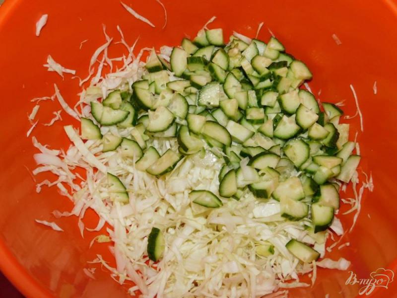 Фото приготовление рецепта: Салат с капустой и яблоками шаг №2