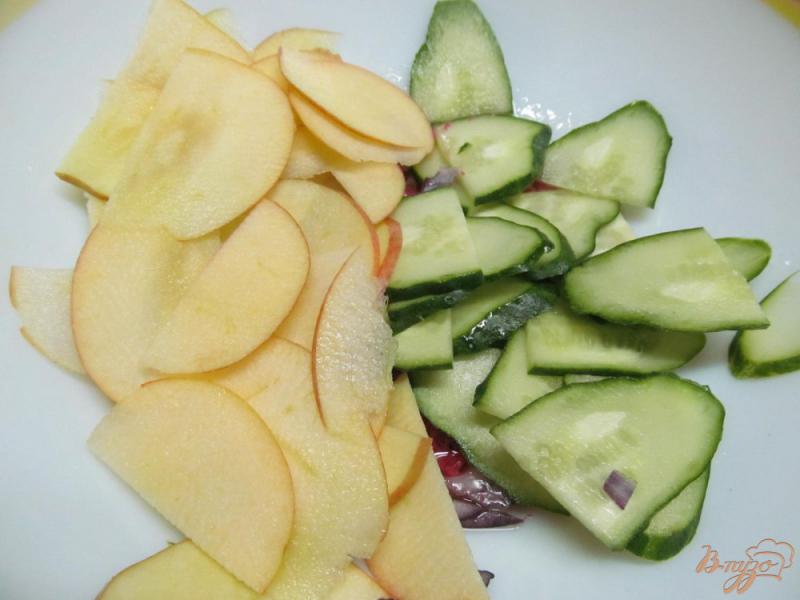 Фото приготовление рецепта: Немецкий салат из яблока и огурца с хреном шаг №2