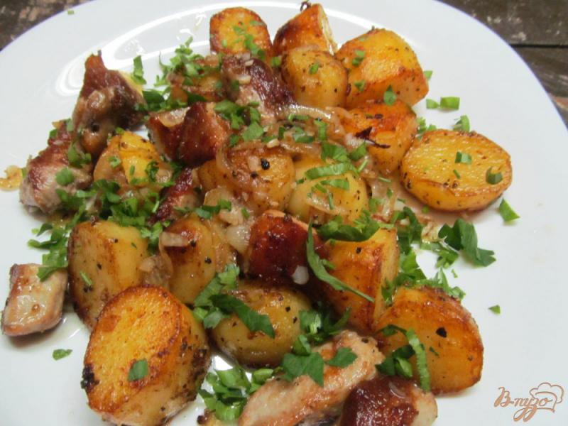 Фото приготовление рецепта: Оджахури - картофель со свининой шаг №5