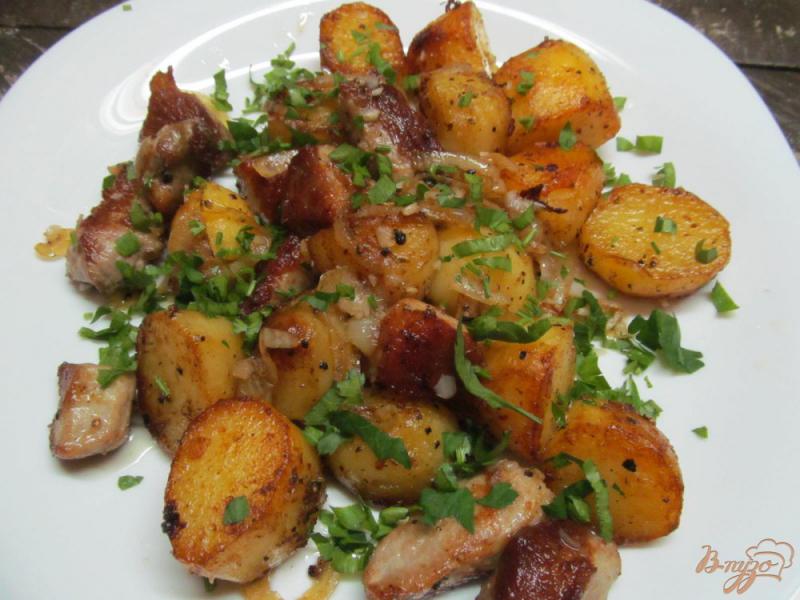 Фото приготовление рецепта: Оджахури - картофель со свининой шаг №4