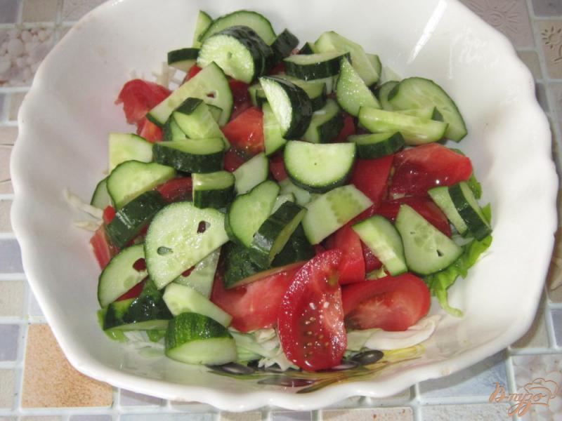 Фото приготовление рецепта: Салат из овощей с кешъю шаг №3