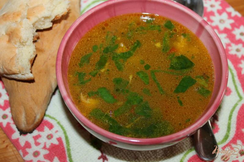 Фото приготовление рецепта: Суп с кабачком и куриной тушенкой шаг №6