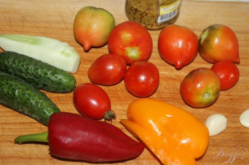 Фото приготовление рецепта: Маринованные овощи с горчицей, медом и чили шаг №1