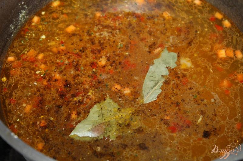 Фото приготовление рецепта: Суп с тыквой, мясом и субпродуктами шаг №6