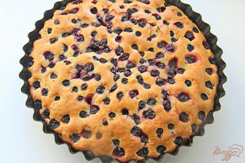 Фото приготовление рецепта: Двухслойный пирог с виноградом и яблоками шаг №8