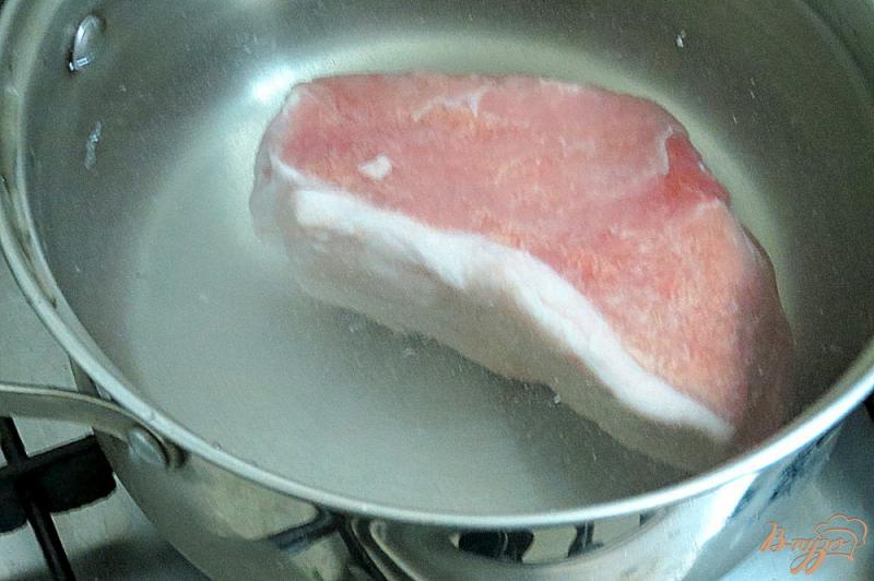 Фото приготовление рецепта: Борщ со свининой, отварной свеклой и помидорами шаг №1