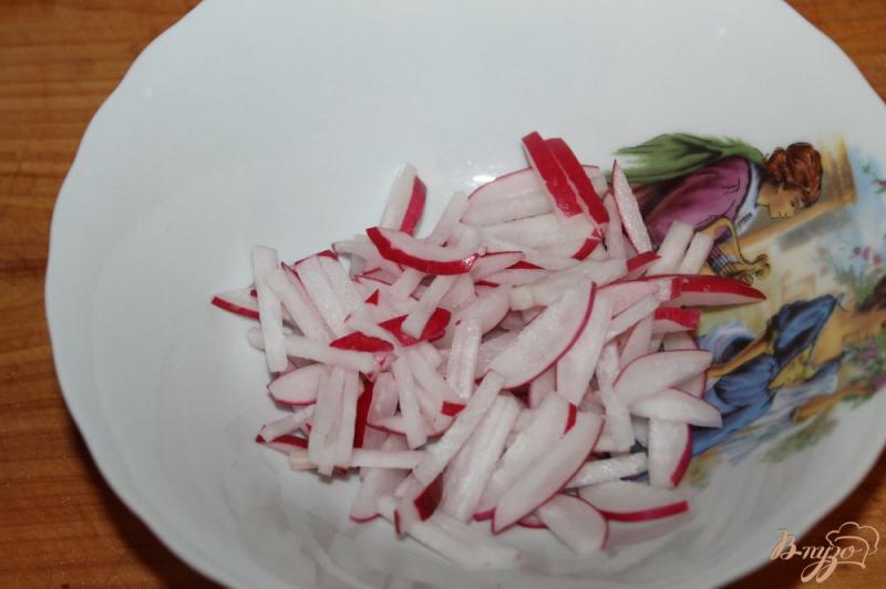 Фото приготовление рецепта: Домашний салат с редькой, редисом и соленым огурцом шаг №1