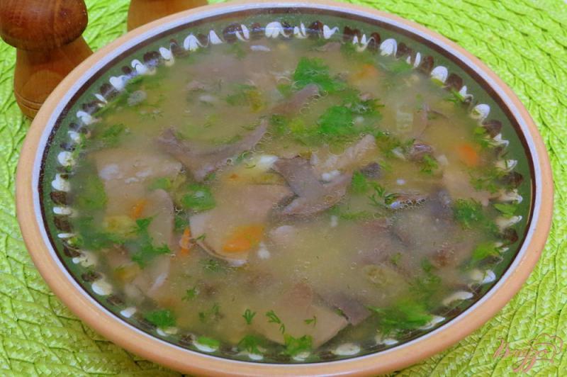 Фото приготовление рецепта: Суп с лесными вешенками и картофельным пюре шаг №9