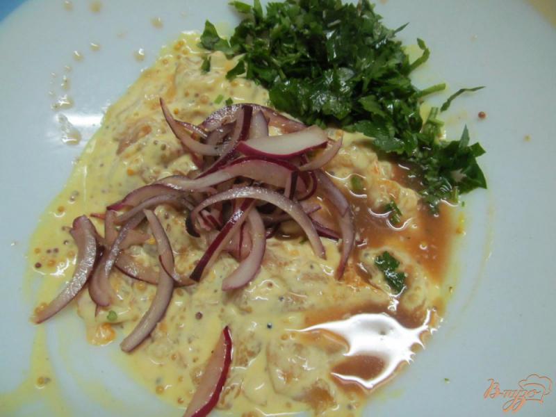Фото приготовление рецепта: Картофельный салат в горчичном соусе с яйцом шаг №6