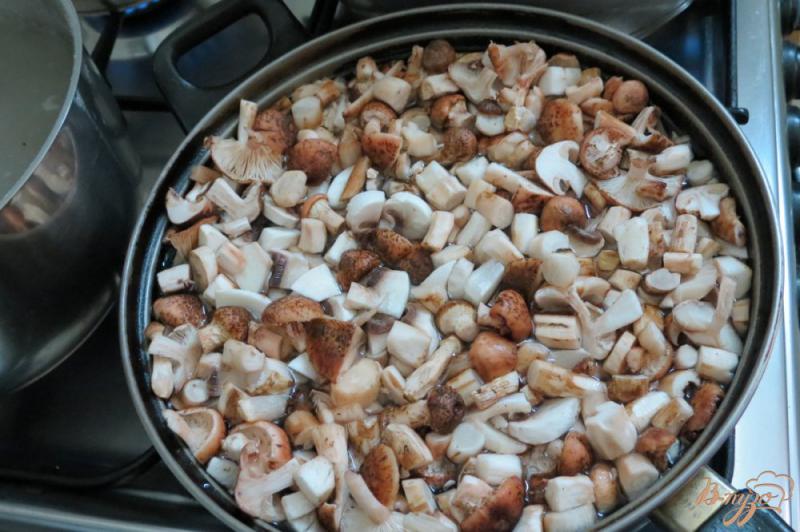 Фото приготовление рецепта: Булочки закусочные с грибами шаг №4