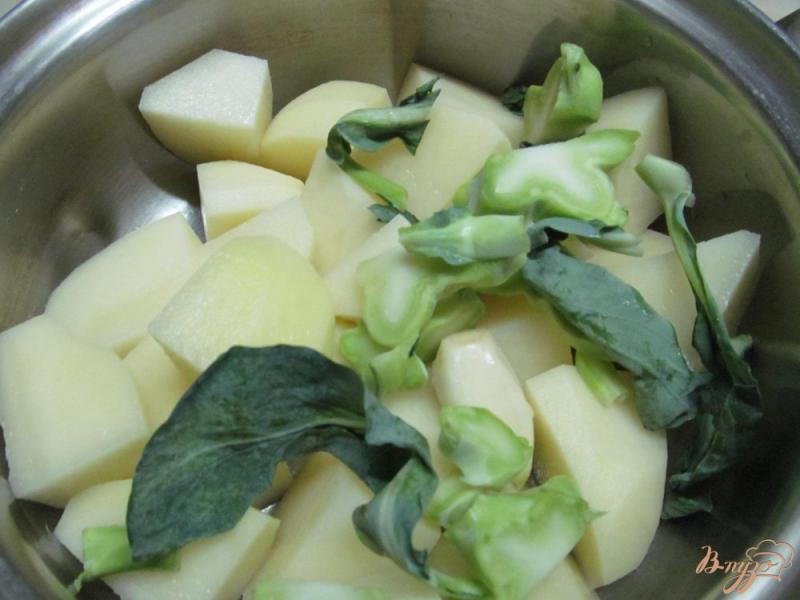 Фото приготовление рецепта: Картофельное пюре с брокколи и грибным соусом шаг №1