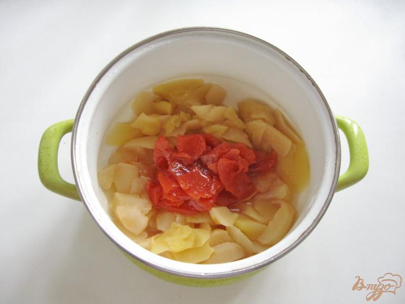 Фото приготовление рецепта: Десерт из яблок, груш и айвового варенья шаг №4