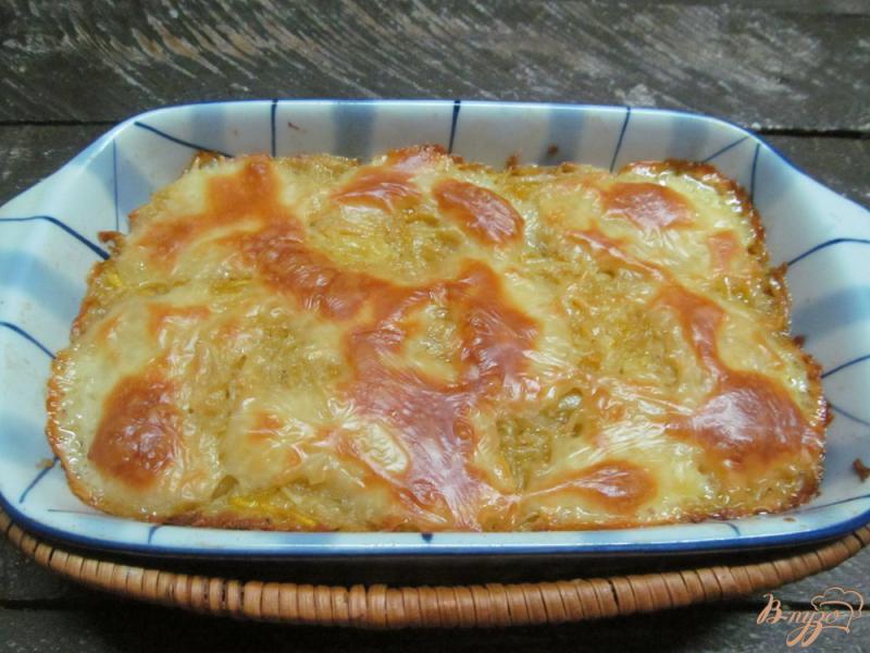 Фото приготовление рецепта: Картофель с тыквой под сырной корочкой шаг №6