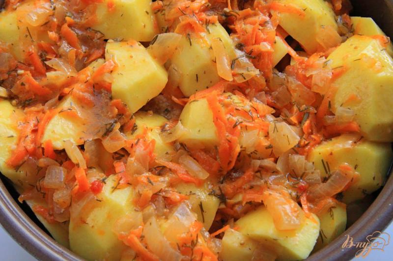 Фото приготовление рецепта: Фаршированный перец с картофелем в мультиварке шаг №10