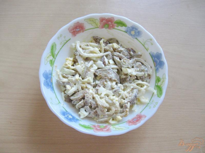 Фото приготовление рецепта: Салат из баклажанов с яйцом шаг №11