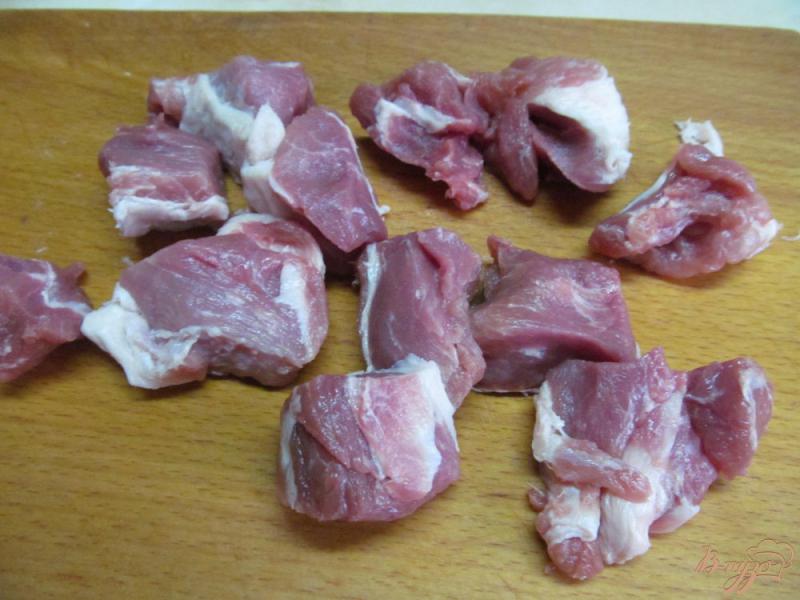 Фото приготовление рецепта: Рагу из свинины с фасолью и сметаной шаг №1