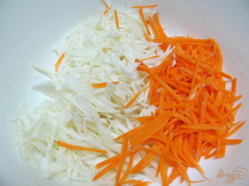 Фото приготовление рецепта: Зимний салат из двух видом капусты шаг №1