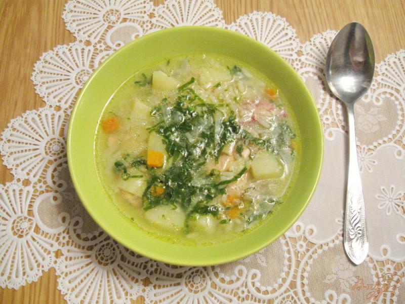 Фото приготовление рецепта: Овощной суп со шпинатом шаг №7