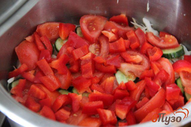 Фото приготовление рецепта: «Слоеный» овощной суп шаг №6