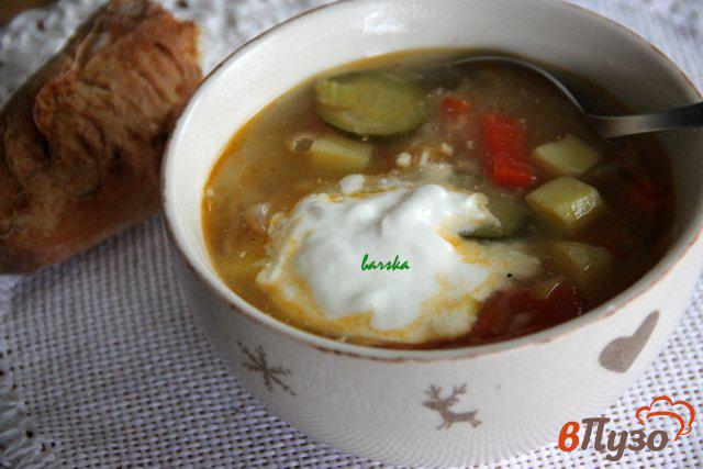 Фото приготовление рецепта: «Слоеный» овощной суп шаг №8