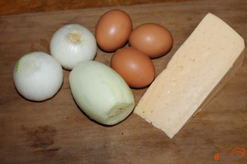 Фото приготовление рецепта: Пирог с твердым сыром и луком шаг №5