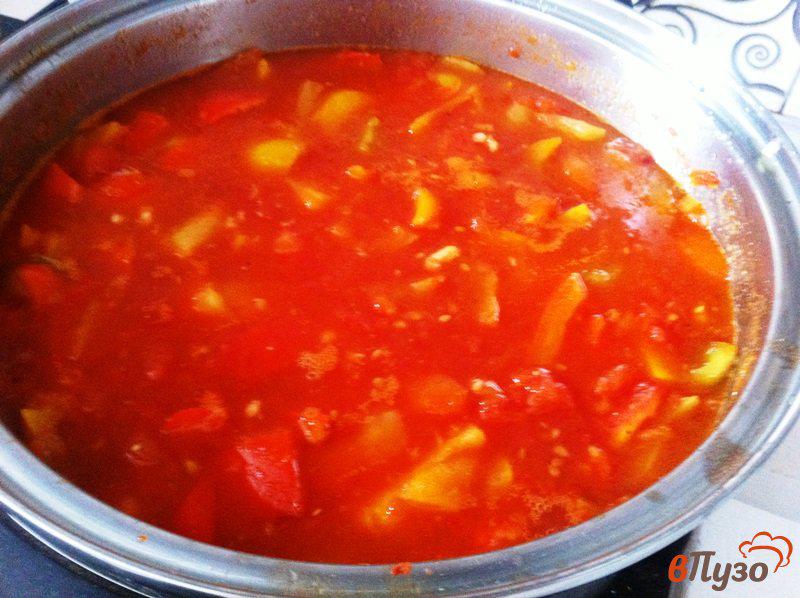 Фото приготовление рецепта: Лечо с помидорами шаг №9