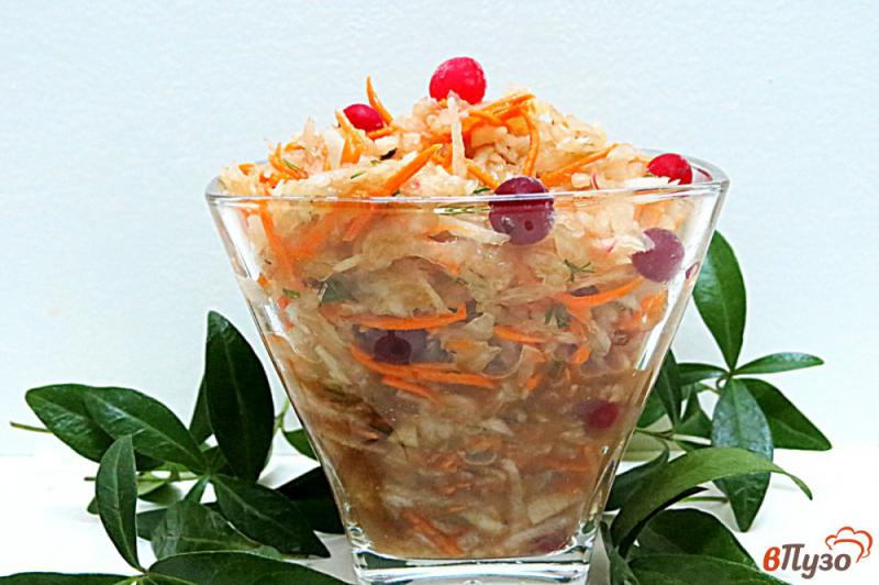 Фото приготовление рецепта: Салат из редьки и моркови шаг №8