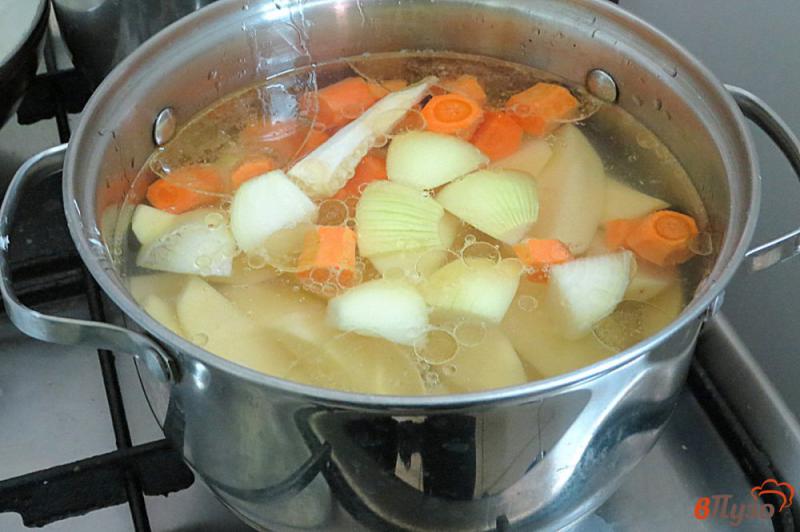 Фото приготовление рецепта: Тыквенно - картофельный суп пюре шаг №7