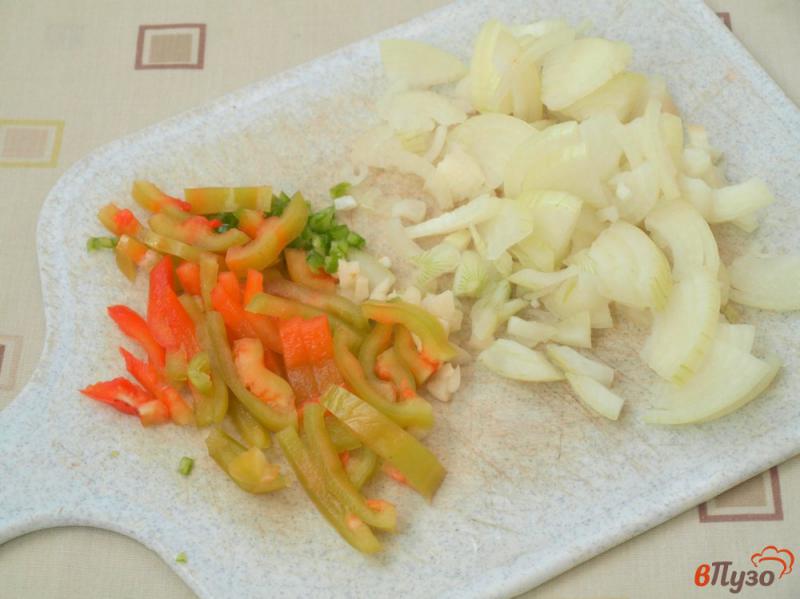 Фото приготовление рецепта: Суп из индейки с помидорами и болгарским перцем шаг №2