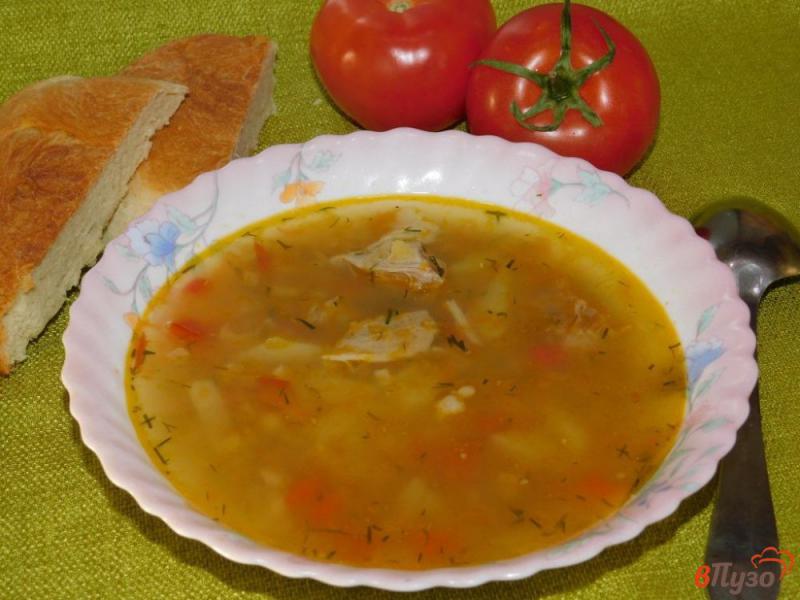 Фото приготовление рецепта: Суп из свинины с болгарским перцем и чечевицей шаг №6