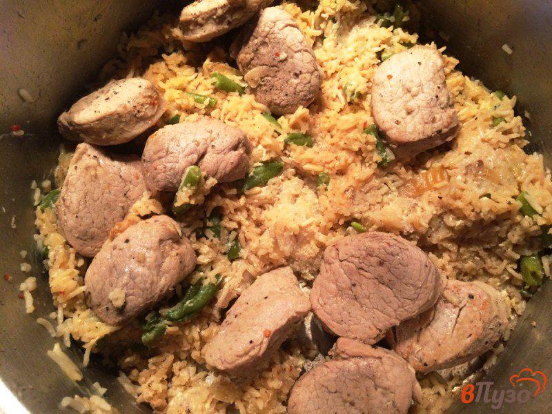 Фото приготовление рецепта: Филе свинины с гарниром из риса шаг №6