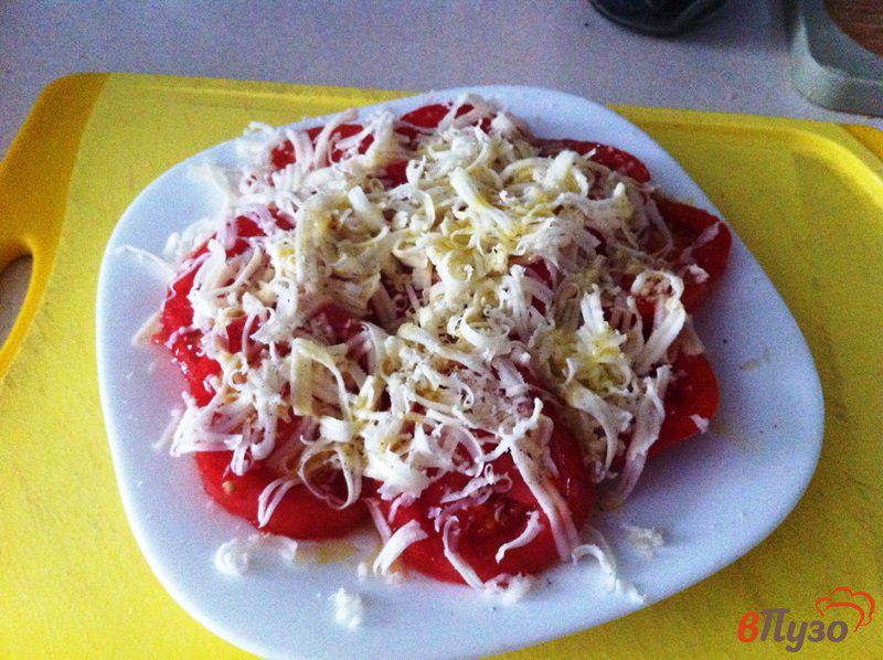 Фото приготовление рецепта: Салат из помидор и сыром моцарелла шаг №2