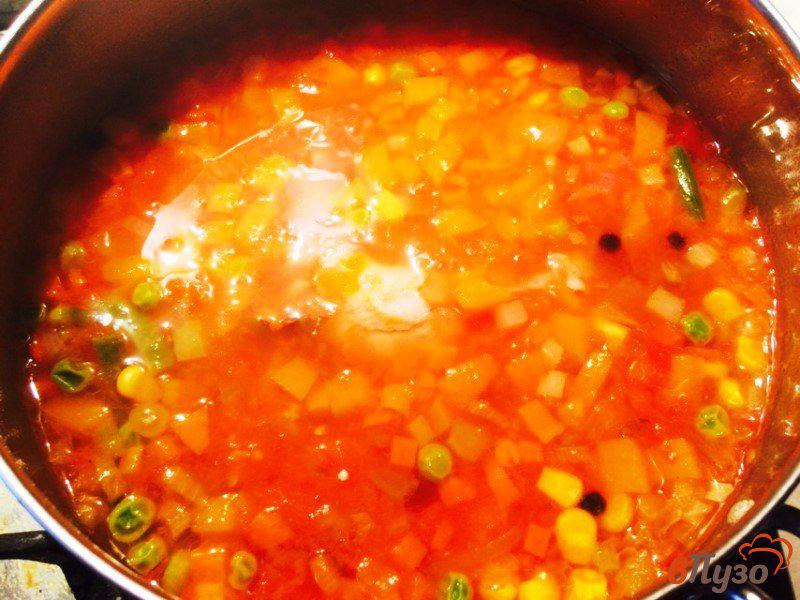 Фото приготовление рецепта: Овощной суп из индейки шаг №3