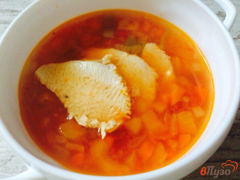 Фото приготовление рецепта: Овощной суп из индейки шаг №5