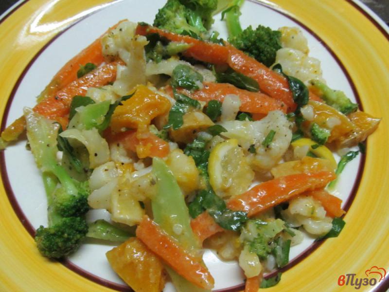Фото приготовление рецепта: Овощной теплый салат медлей шаг №5