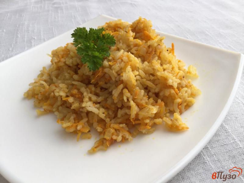 Фото приготовление рецепта: Рис с морковью и луком в мультиварке шаг №8
