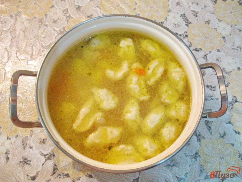 Фото приготовление рецепта: Фасолевый суп с клецками шаг №7