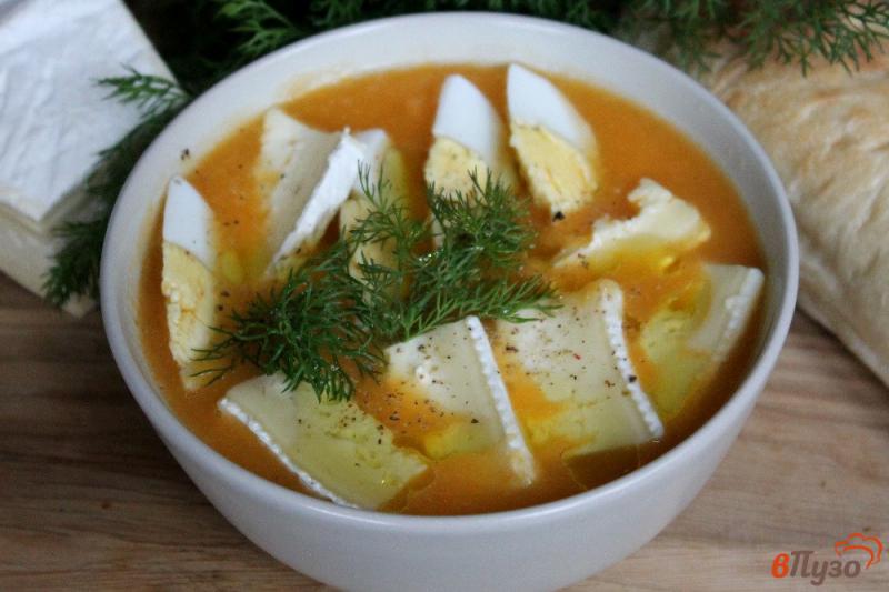 Фото приготовление рецепта: Овощной кре-суп с сыром бри шаг №6
