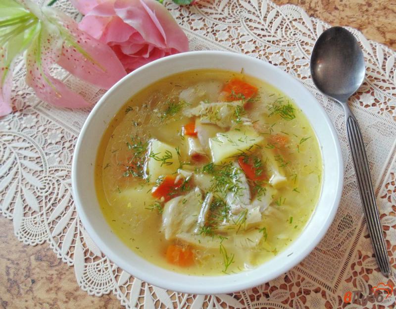 Фото приготовление рецепта: Рисовый суп с грибами и чесноком шаг №9