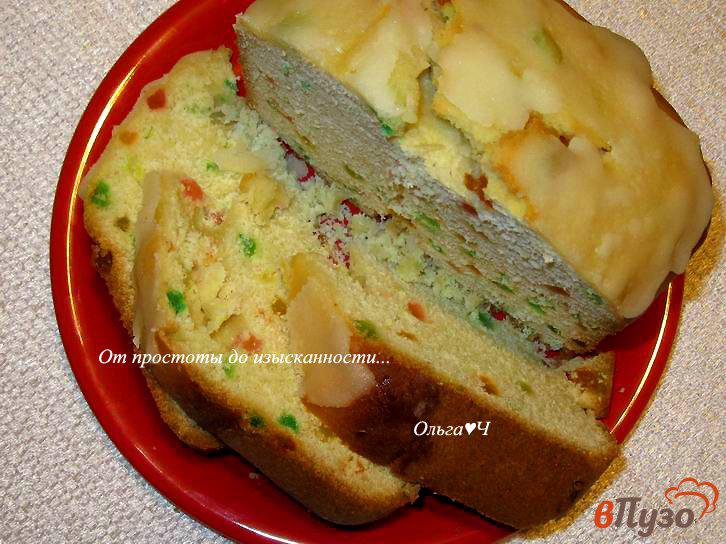 Фото приготовление рецепта: Пасхальный кулич с кумкватом и ананасом шаг №8