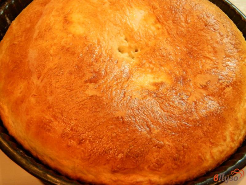 Фото приготовление рецепта: Закрытый пирог с квашеной капустой и грибами шаг №9