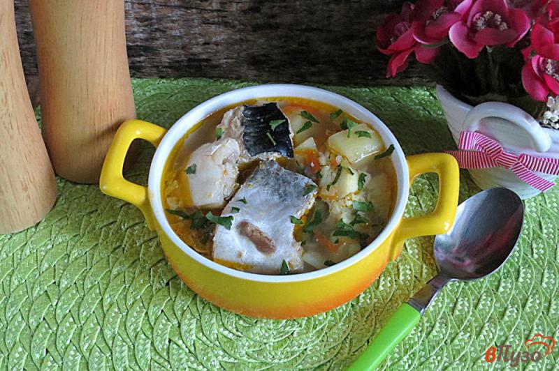 Фото приготовление рецепта: Суп с тунцом и хеком шаг №10