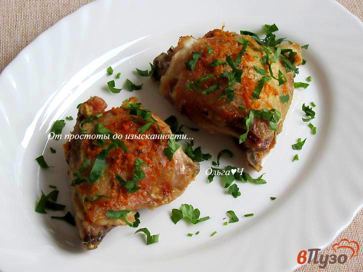 Фото приготовление рецепта: Курица с имбирем и клементинами шаг №4