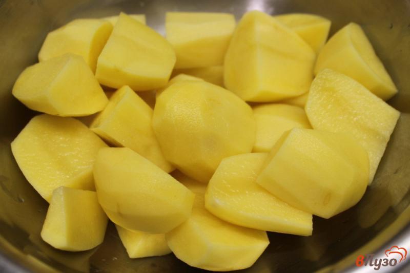 Фото приготовление рецепта: Картофель с салом запеченый в рукаве шаг №1
