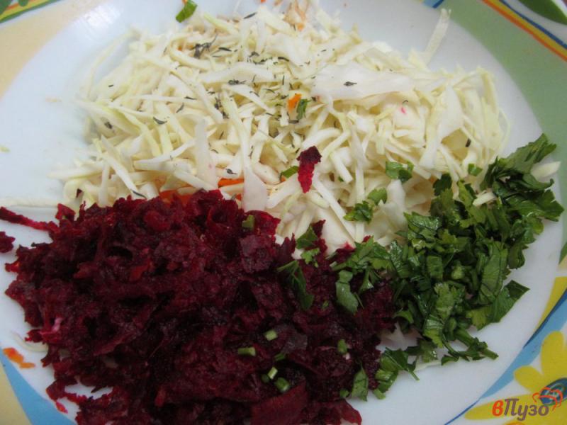 Фото приготовление рецепта: Салат из капусты со свеклой морковью и пастернаком шаг №3