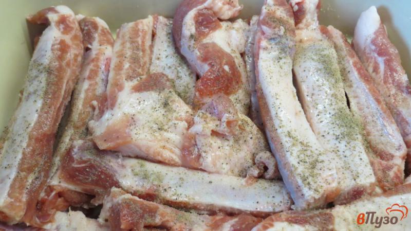 Фото приготовление рецепта: Запеченные свиные ребра в горчичном маринаде с картофелем шаг №1