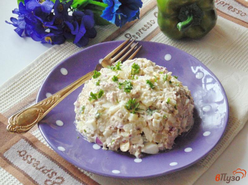 Фото приготовление рецепта: Салат из свинины с сыром шаг №8