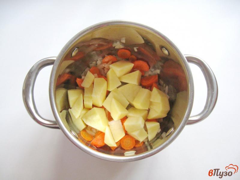 Фото приготовление рецепта: Суп с фрикадельками и фасолью шаг №2